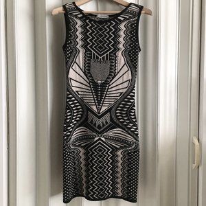 Art Deco Sleeveless Sweater U.S.A.-Made Bodycon Dress